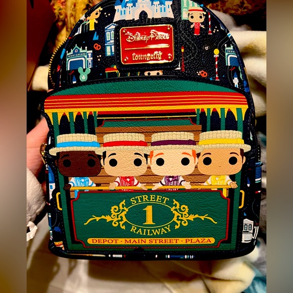 Disney Parks Main St USA Dapper Dans Loungefly Mini Backpack - Picture 1 of 6